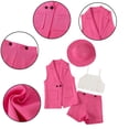thumbnail image 6 of KYAIGUO Kids Toddler Girls Summer Formal Suit Set Outfits 4PCS Set Baby Sleeveless Jackets + Short Pants+C amisole+Hat Set ,Sizes 2-9T, 6 of 6