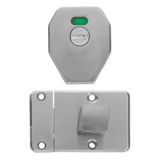 BRIGHTFUFU Stainless Steel Slide Bolt Latch Bathroom Indicator Lock for High Traffic Bathrooms 1 Set