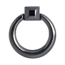 Utopia Alley Anello Cabinet Ring Pull Knob - Decorative Cabinet Drop Pull Knobs for Cabinets and Drawers - Vintage Cabinet Hardware with Hand Finished Gun Metal - Metal Drawer Pull Knobs 1.6"