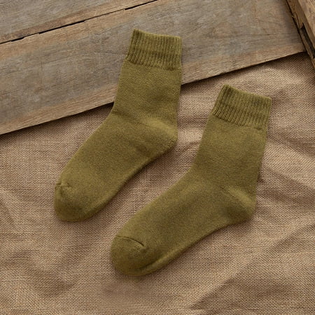 

ZMHEGW Women Socks Solid Color Mid Tube Autumn And Qinter All Long Tube Pure Colored Cotton Pile