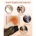 thumbnail image 2 of Sunny Weft Hair Extensions Dark Brown with Caramel Blonde Highlights Human Hair Sew in Extensions Brown Weft Hair Extensions Human Hair Brown Blonde Real Hair Bundle for, 2 of 9