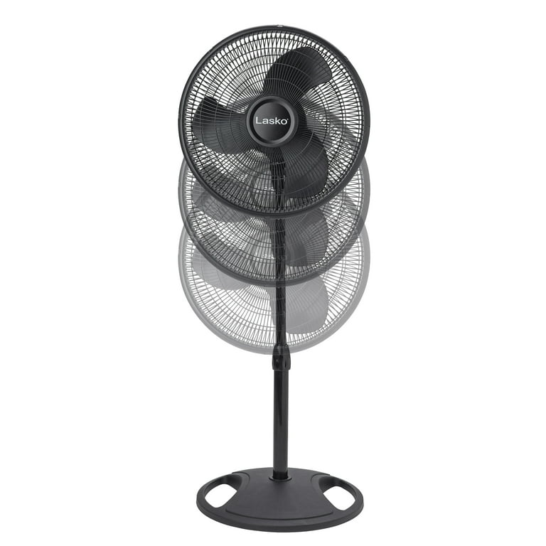 honning forlade frakobling Lasko 16" Adjustable Oscillating Pedestal Fan with 3 Speeds, 2521, Black -  Walmart.com