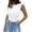 A Sleeveless White, variant on YOUI-GIFTS Womens Casual Crew Neck Sleeveless Pads Shoulder Bodysuit Tank Tops