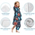 thumbnail image 7 of Pioneer Flower Floral Print Pattern Hooded Bath Towel，60"x35" for Ages 3 To 12 Kids, Quick Dry Lightweight Soft Microfiber Hood Beach Towel Cover Up for Kids, 7 of 7