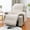 Beige, variant on Jacquard Plush Recliner Chair Cover, Soft Fuzzy Fluffy Reclining Chair Cover With Elastic Straps, Furniture Protector