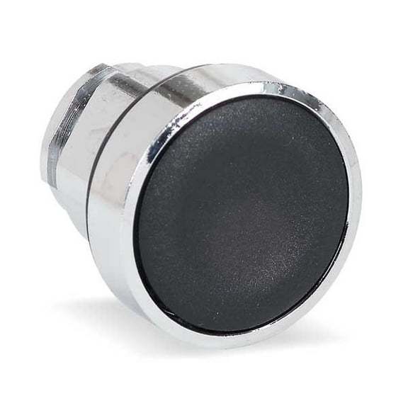 Schneider Electric Flush Push Button,Black,Non-Illum,22mm ZB4BH02
