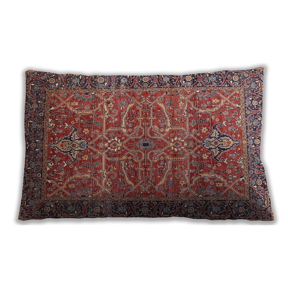 Ahgly Company Indoor Rectangular Mid-Century Modern Lumbar Throw Pillow, 13 inch by 19 inch