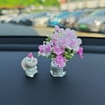 thumbnail image 7 of HeeHom Cute Bunny Flower Car Decor for Women - Dashboard Mirror Ornament Accessories, Kawaii Car Interior Decorations Gifts, 7 of 7