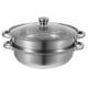 thumbnail image 4 of Olla de vapor de acero inoxidable de 2 niveles, olla para cocinar al vapor, juego de utensilios de cocina, olla de vapor con tapa, utensilios de cocina para parrilla, estufa, herramienta de cocina, 4 of 7