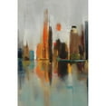 thumbnail image 3 of Jackson, Victoria 13x18 Black Modern Framed Museum Art Print Titled - Golden Harbor II, 3 of 5