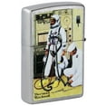 thumbnail image 2 of Zippo Norman Rockwell Astronaut Street Chrome Pocket Lighter, 2 of 6