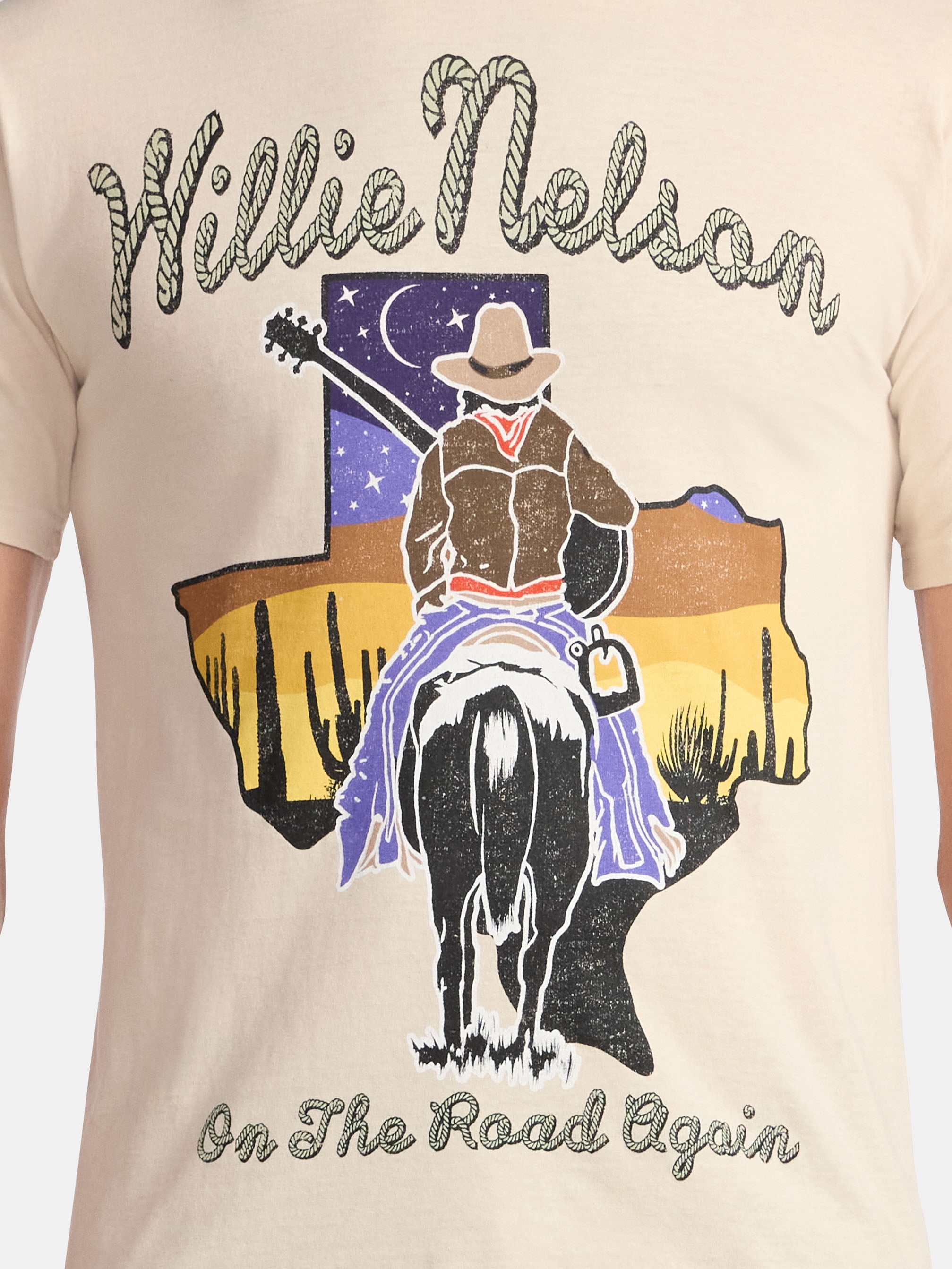 Willie Nelson Men's and Big Men's Graphic Tee with Short Sleeves, Sizes S-3XL