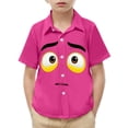 thumbnail image 2 of Piuwrlz 3 T Boys Short polo Sleeve Toddler Funny Graphic Shirts Tops Boy Funny Graphic Shirts Tops Pullover T Shirts Hot Pink Size 3 Years, 2 of 9