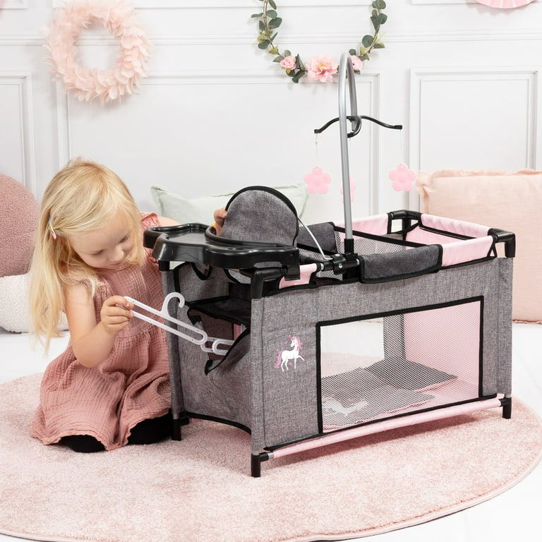 Bayer Design Dolls: Multi-Bed Grey, Pink, Fairy Playpen