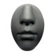 thumbnail image 2 of Simulación de modelo de cara de silicona portátil profesional para sesión de fotos de labio Negro Baoblaze Maniquí de cara, 2 of 6