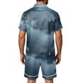 thumbnail image 4 of DORKASM Halloween Matching Pajamas for Men Pj Sets Bat Pumpkin Print Button Down Sleepwear Silver M, 4 of 4