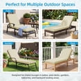 thumbnail image 4 of Millsilo Outdoor Chaise Lounge Cushion, 72" x 21" x 3" Patio Lounge Chair Cushion, Water-Resistant UV-Protected Replacement Cushion with High Density Foam, Beige, 4 of 9