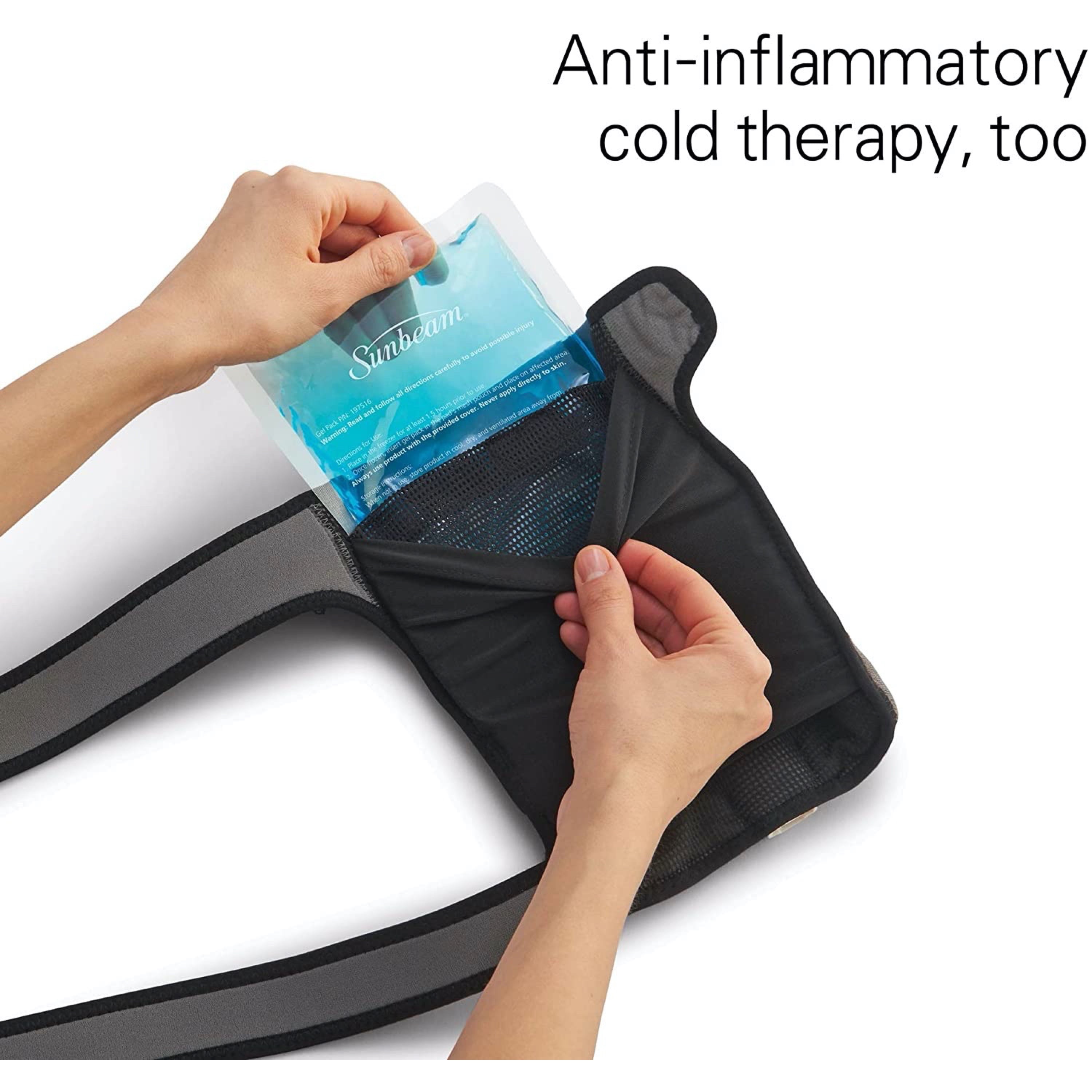 (4 pack) Sunbeam FlexTemp Hot and Cold Joint Wrap for Elbow and Knee Pain Relief