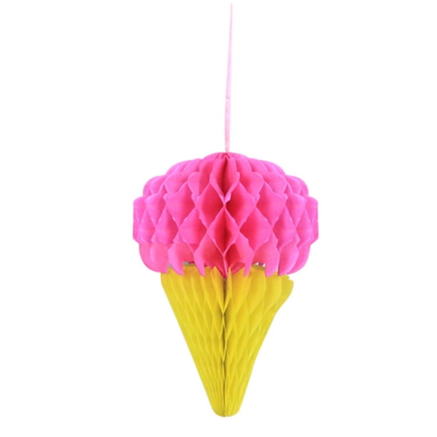 Bewildely Bola de nido de abeja para colgar, suministros de bricolaje, accesorios de fiesta para decoración de boda, diseño de Navidad, adornos Artesanía Rosa