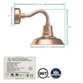 thumbnail image 2 of Cocoweb 12 inch Vintage LED Wall Light in Copper with Chic Arm, 2 of 6