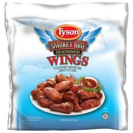 Tyson Smokey BBQ Seasoned Chicken Wings, 48 oz