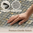thumbnail image 6 of ODIKA 3'x5' Washable Area Rug Non-Slip, Flatweave, Easy Care Patchwork Squares With Abstract Spotted Accents Cowhide Geometric Refined for Hallway, Laundry Room, 6 of 7
