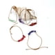 thumbnail image 4 of Xiao Hua Pulsera de cuentas hecha a mano, ideal para hombres y mujeres, con hilo de cera marrón y piedra natural irregular, pulsera de grava de playa (azul), 4 of 5