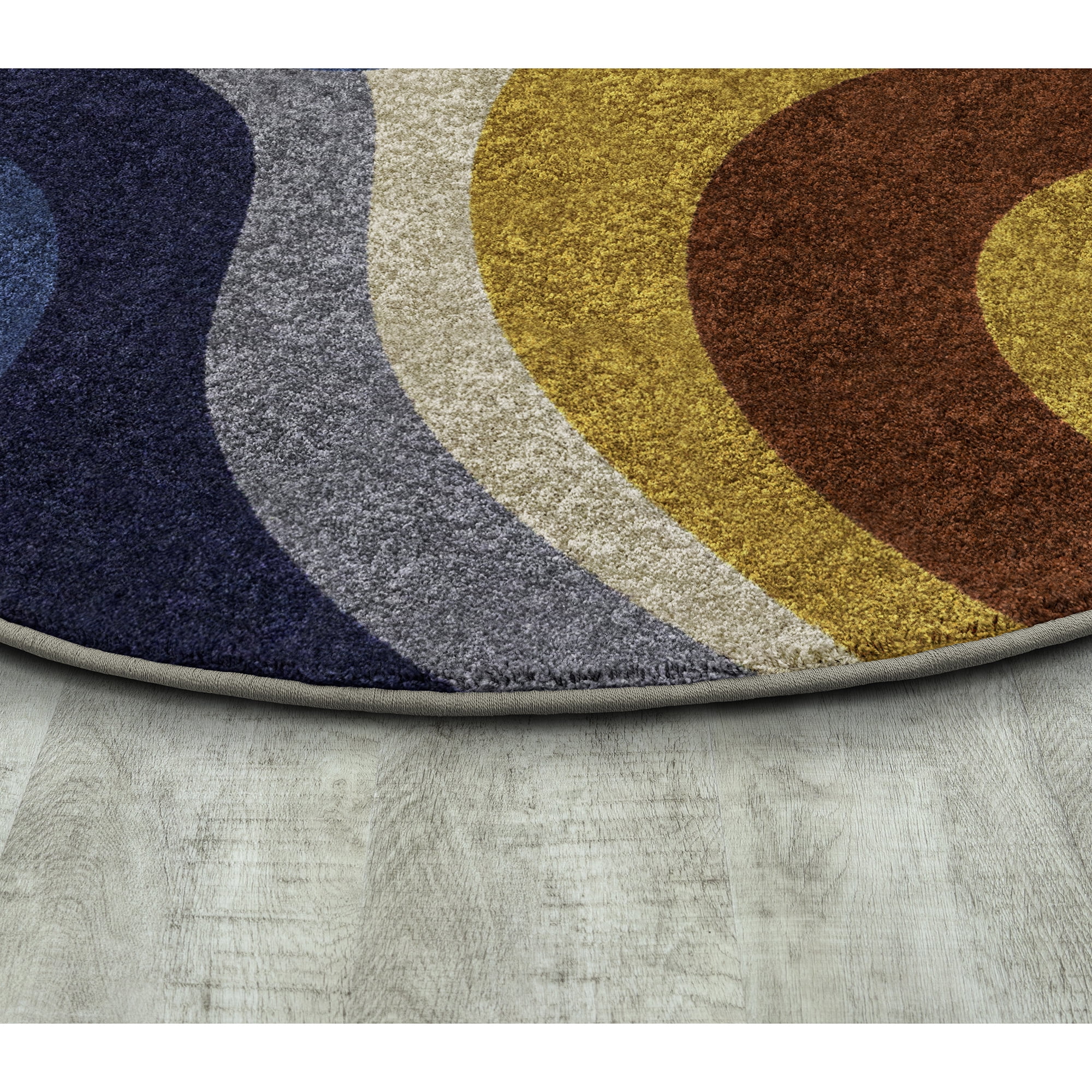 Warm Embrace 7'7" Round Area Rug in Color Multi