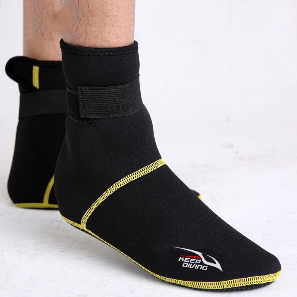 Men Women Diving Socks Adjustable Beach Neoprene Non Slip Portable Warm Lace Up 