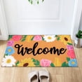 thumbnail image 4 of Welcoming Spring Indoor Outdoor Door Mat 45x75cm, Washable Front Door Mat with Non Slip Backing, Decorative Welcome Mat for Porch Patio Garage Entryway, Durable Polyester, 4 of 6