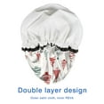 thumbnail image 4 of Shower Caps,Multicolor Christmas Tree Pattern Waterproof Shower Cap for Women 4 Pieces,Double Reusable Hair Cover for Shower PEVA Elastic Stretch Hem, 4 of 7