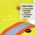 thumbnail image 5 of Pioneer Hi Vis Safety Hoodie for Men - Zip Up Jacket with Reflective Tape - for Construction/Traffic - Class 2 - Yellow, 5 of 9
