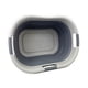 thumbnail image 1 of SAMMART Cesta plegable de plástico para la colada de 40 l (10,5 galones) – Contenedor/organizador de almacenamiento plegable – Tina de lavado portátil – Cesta/cesta para ahorrar espacio (1, gris/gris, 1 of 5