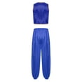 thumbnail image 4 of Aislor Men's Arabian Prince Belly Dance Silky Waistcoat with Harem Pants for Ballroom Royal Blue M, 4 of 7
