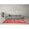 thumbnail image 3 of Ahgly Company Indoor Square Abstract Red Modern Area Rugs, 4' Square, 3 of 4