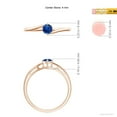 thumbnail image 5 of ANGARA Natural Round Blue Sapphire Solitaire Bypass Engagement Ring in 14K Rose Gold for Women (Size-4mm) | September Birthstone, Anniversary, Jewelry Gift for Women | Natural Blue Sapphire Ring, 5 of 9