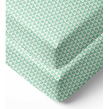 Bacati Mint Triangle Cotton Crib Sheet 2 ct Box