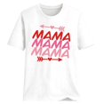 thumbnail image 5 of Top casual de manga corta con cuello redondo y estampado de letras en color sólido para el día de la madre de primavera y verano para mujer OAVQHLG3B Store  lin121212, 5 of 5