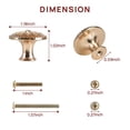thumbnail image 2 of FGY 10pcs Kitchen Cabinet Knobs Pulls, Metal Round Cabinet Knobs, Drawer Dresser Handles Cupboard Door Heavy Knobs, Kitchen Cabinet Hardware with Screws for Bathroom Drawer, 1.18inch, Orange, 2 of 7