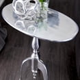 thumbnail image 5 of DecMode 18" x 22" Silver Aluminum Metal Small Accent Table with Scroll Legs, 1-Piece, 5 of 8