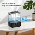 thumbnail image 2 of Smart Humidifiers for Bedroom Large Room Home, 6L Cool Mist Top Fill Humidifier with Essential Oil Diffuser, Black, 2 of 8