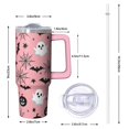 thumbnail image 2 of Halloween Cup, Skeleton Pumpkin Tumbler with Handle and Straw 30oz, Insulated Spooky Gift Mug, 2 of 5