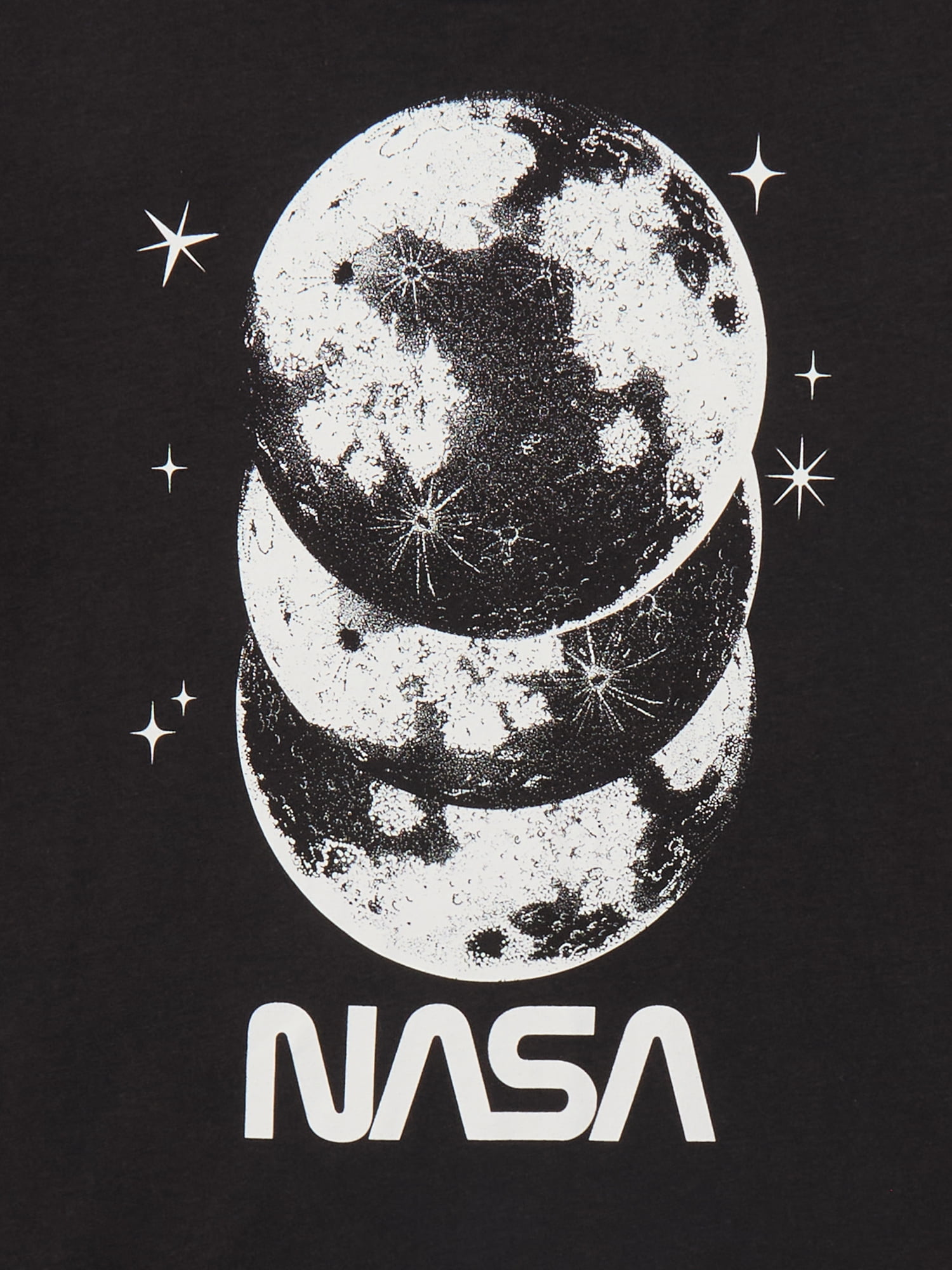 Wonder Nation Girls NASA Moons Graphic Tee with Short Sleeves, Sizes 4-18