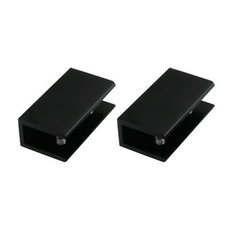 

LIANXUE 2Pcs Aluminum Glass Shelf Brackets Bathroom Living Room Glass Clips for 10-12mm