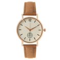 thumbnail image 2 of Yungyresw Women's Classic Quartz Watch Easy Read Round Dial Leather Strap Wristwatch Classic Vintage Style Fashion Watches Brown, 2 of 3