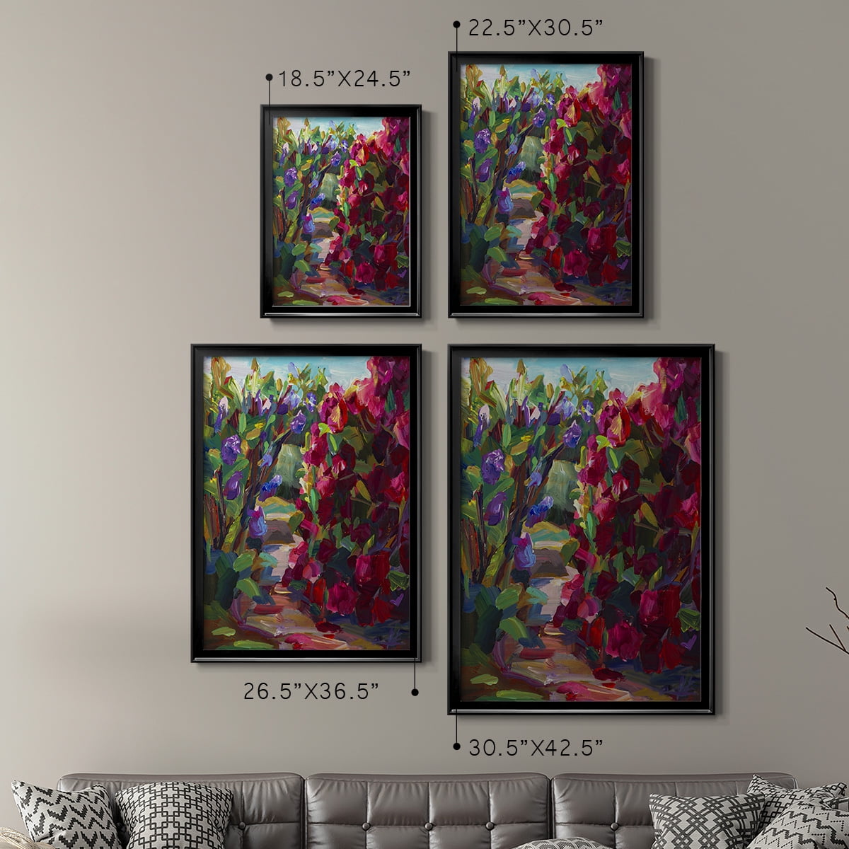 Lilacs & Rhodies Premium Framed Print - Ready to Hang