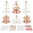 thumbnail image 1 of Juego de soportes para tartas NWK, paquete de 10 unidades de dos y tres niveles, 1 of 5