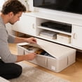 thumbnail image 5 of Under Bed Storage Organizer, Pull-Out Storage Box with Handle, Large Capacity Underbed Container for Clothes, Books, and Bedding, Space-Saving Organization for Dorm Room and Home Use, 5 of 6