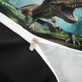 thumbnail image 4 of meiyoeat Jungle Dino Wildlife Twin Duvet Cover for Boys Kids Men, Dinosaur Family Twin Bedding, Green, Black Reversible, 2 Pieces, 1 Duvet Cover and 1 Pillowcase, 4 of 6
