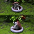thumbnail image 3 of Mini Statue with Manhole Base - Lifelike 2.3" Resin Animal Ornament for Desk, Garden & Lawn Decor, Gift for Enthusiasts, 3 of 9